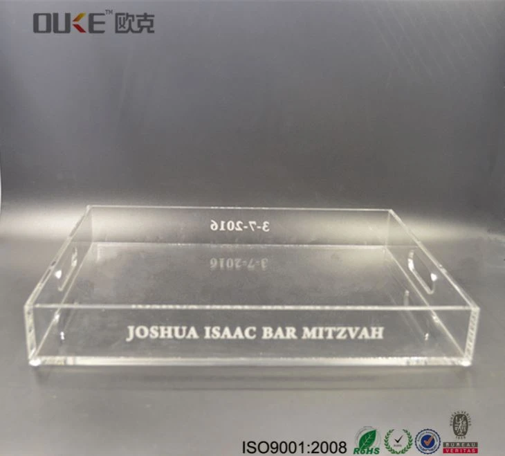 Wholesale Customized Personalized Clear Square Acrylic Tv Trays