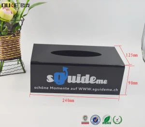 Dekorativ rektangel Clear Acrylic Tissue Box Cover