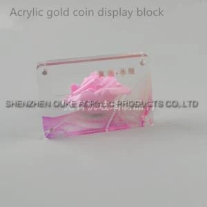 Custom Display Clear Solid Acrylic Cube Block