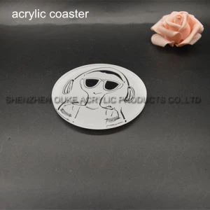 Fabrik Custom Clear Runde Akryl Drink Coastersæt