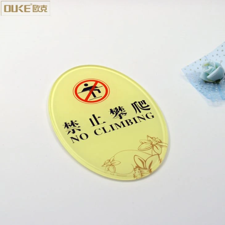 Clear Wall-mounted Round Acrylic Door Signs