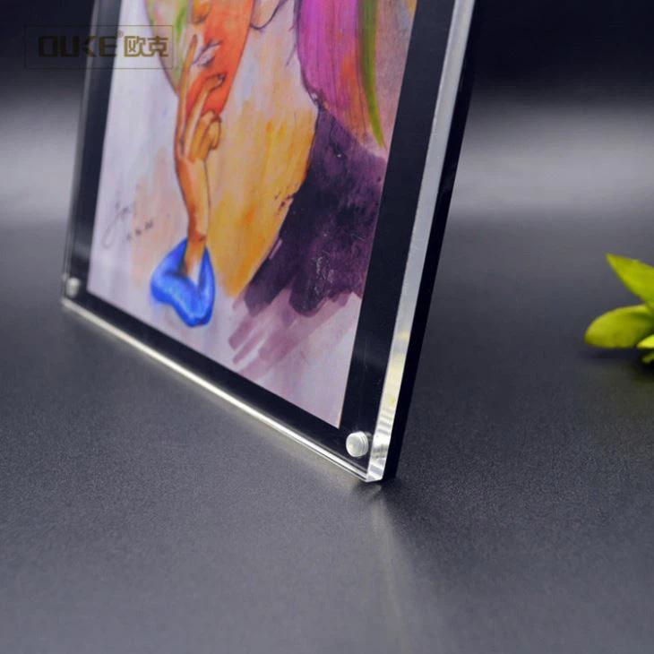 Manufacture Black Acrylic Bracket Picture Frames