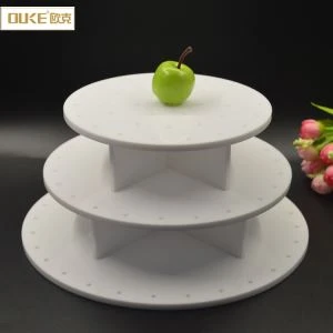 Custom Hvid Runde Akryl Lollipop Cake Stand