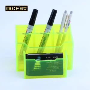 Akryl visitkort display pen holder